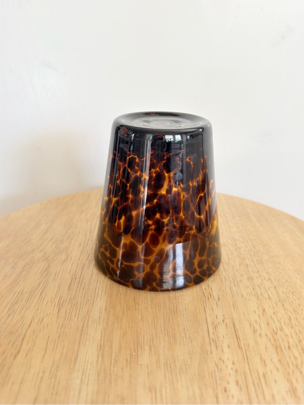 Tortoiseshell Glass Cup - Amber Brown - Picture 2 of 4